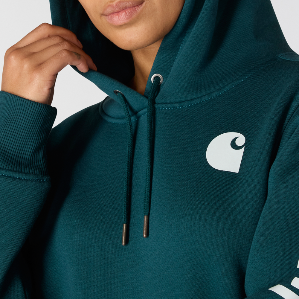 Carhartt Women's CLARKSBURG GRAPHIC Hooded Sweatshirt - Greenstone