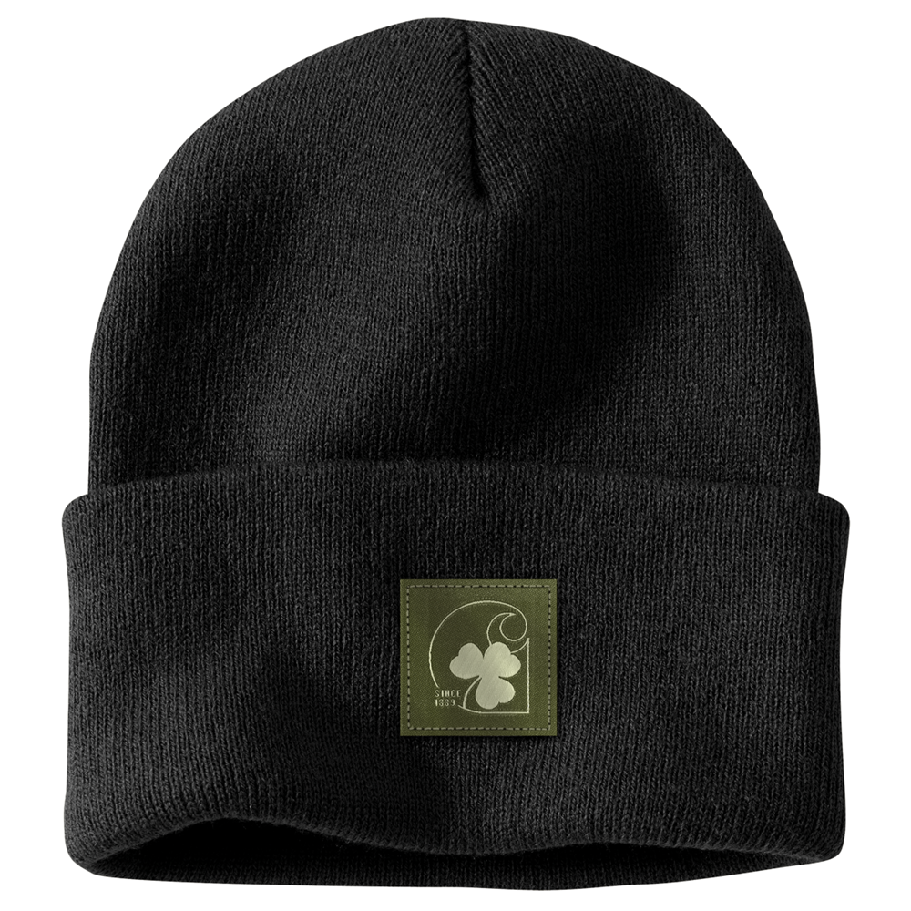 Carhartt Shamrock Knit Patch Beanie – Black Shamrock