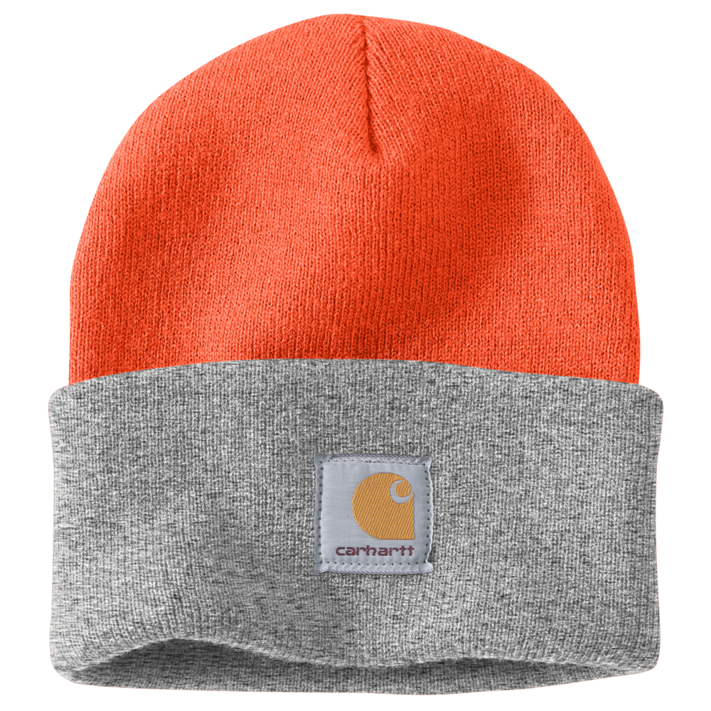 Carhartt Acrylic Watch Hat – A18 - Bright Orange / Heather Gray