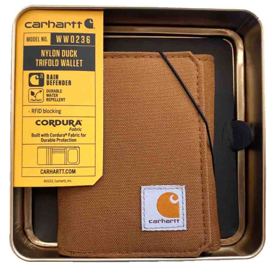 Carhartt NYLON DUCK Trifold Wallet RFID - BROWN