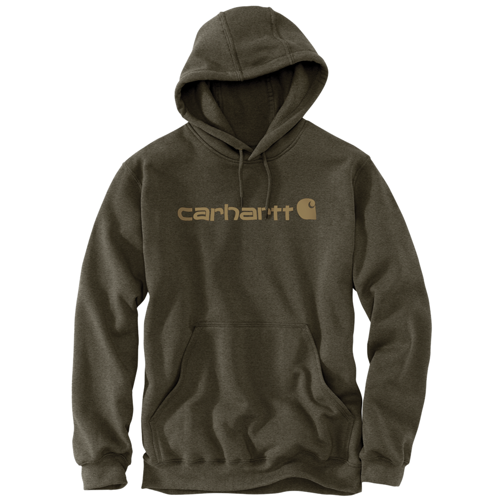 Carhartt Marquette Hooded Logo Sweatshirt - Burnished logs heather