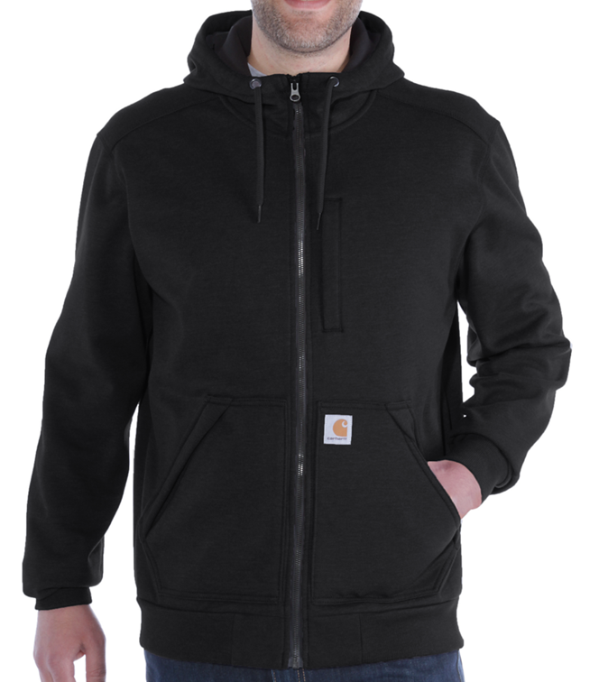 Carhartt WINDFIGHTER RELAXED FIT Midweight Full zip sweatshirt - BLACK