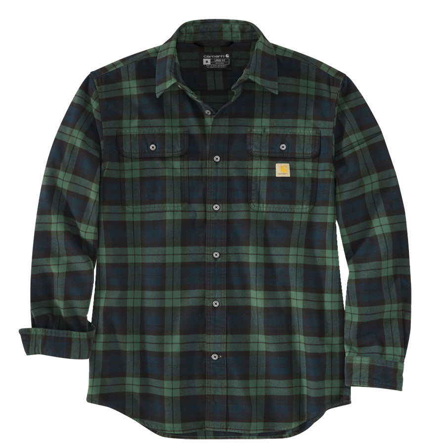 Carhartt Heavyweight Loose Fit Flannel Shirt - FROSTED BALSAM checkered