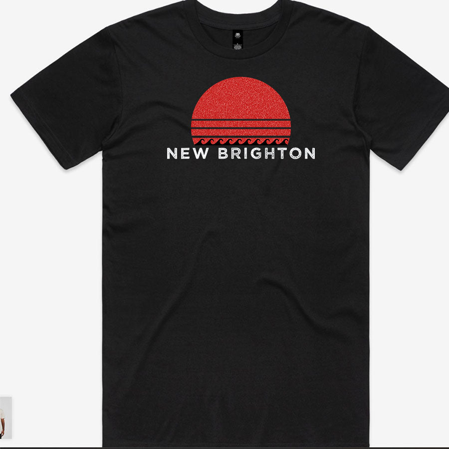 Men's custom tee - New Brighton Sun 1 - BLACK