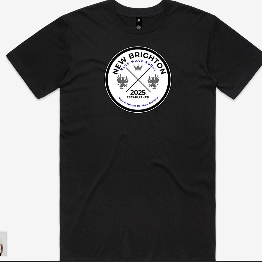 Men's custom tee - New Brighton Coin - BLACK
