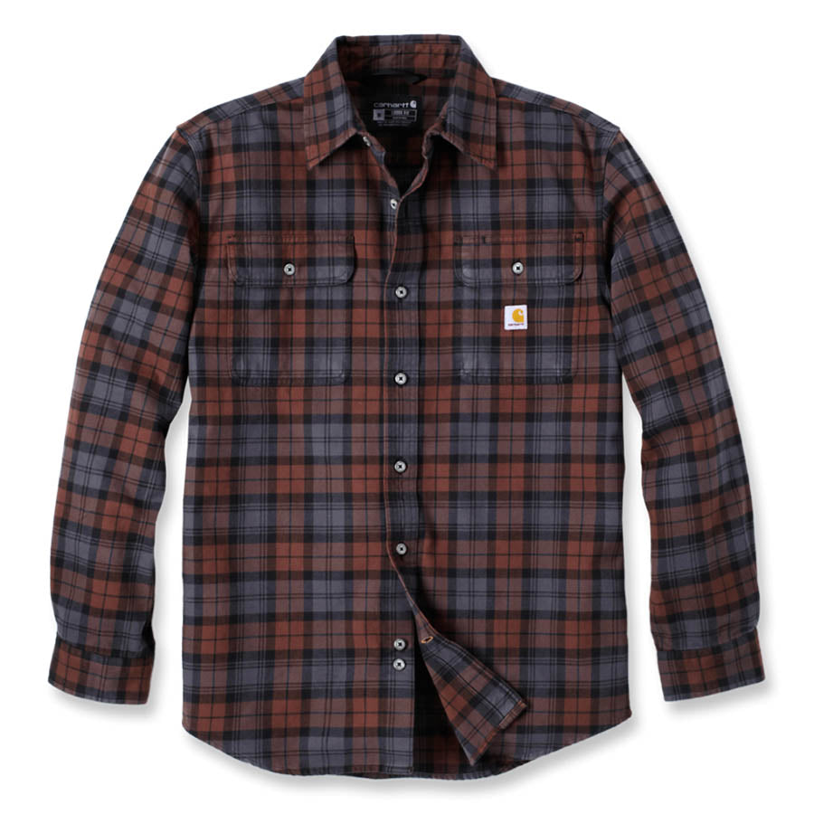Carhartt Heavyweight Loose Fit Flannel Shirt - MOCHA checkered