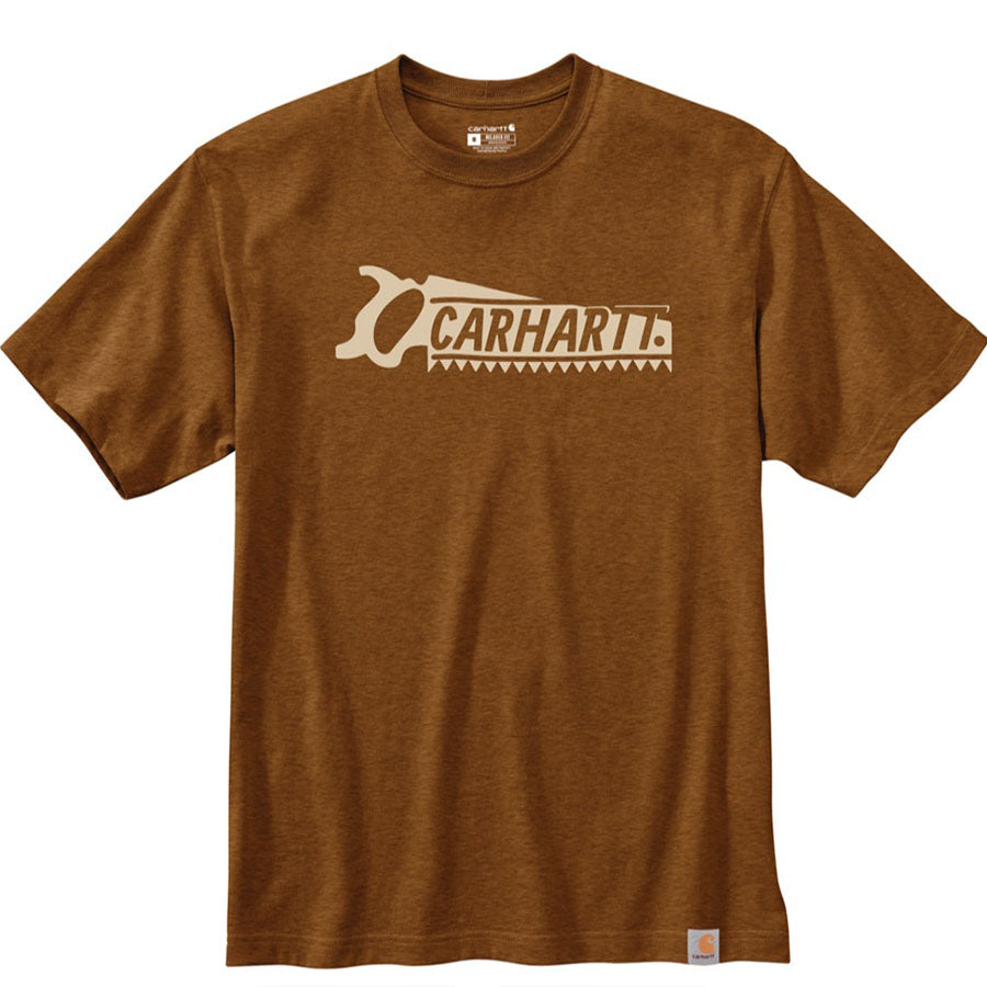Carhartt Men’s Short-Sleeve Saw Graphic T-Shirt - BROWN