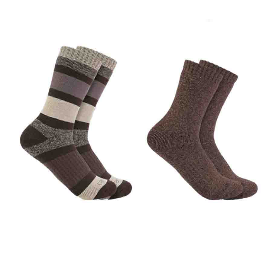 Carhartt Women's HEAVYWEIGHT 2 Pack crew socks - ASSORTED COLORS