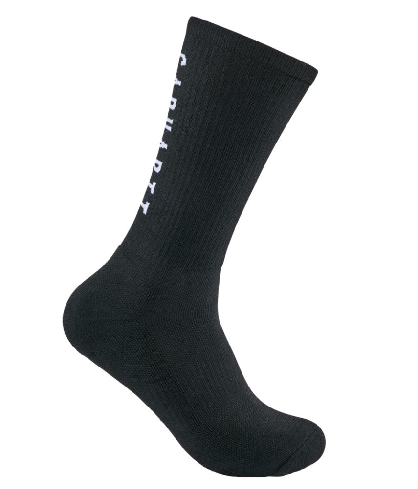 Carhartt FORCE Midweight Logo Crew Sock 3 pack - BLACK