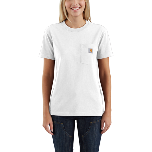 Carhartt Women’s K87 Workwear Pocket T-Shirt – 103067 - WHITE