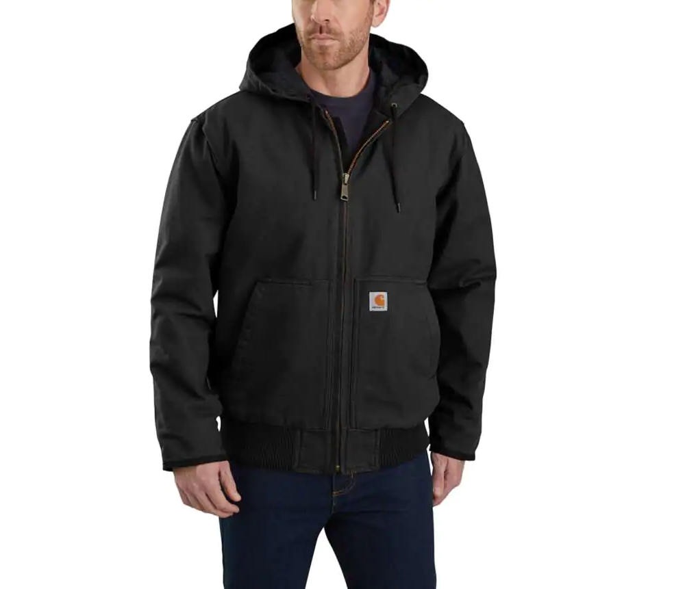 Carhartt WASHED DUCK ACTIVE Jacket - BLACK