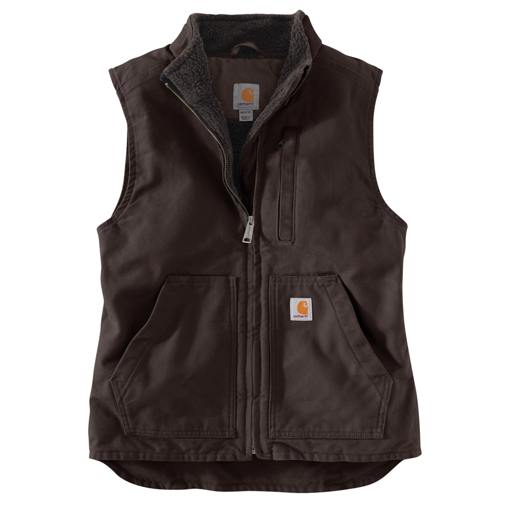 Carhartt Women’s Washed Duck Sherpa-Lined Mock Neck Vest – 104224