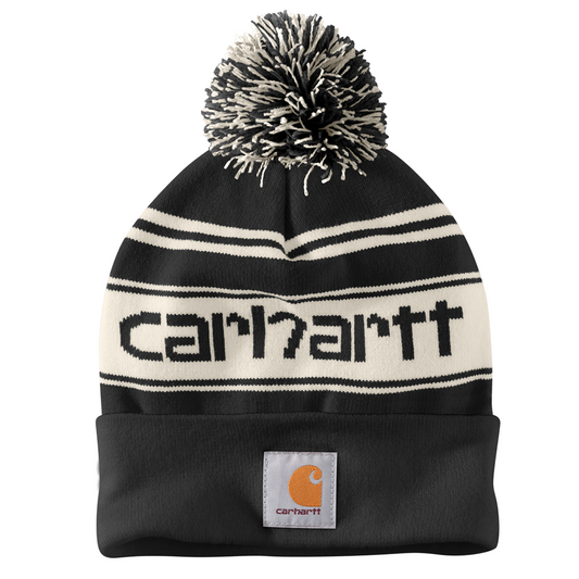 Carhartt Knit Pom-Pom Cuffed Beanie - Black