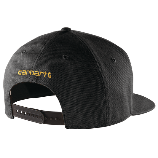 Carhartt Firm Duck Flat Brim Cap - BLACK
