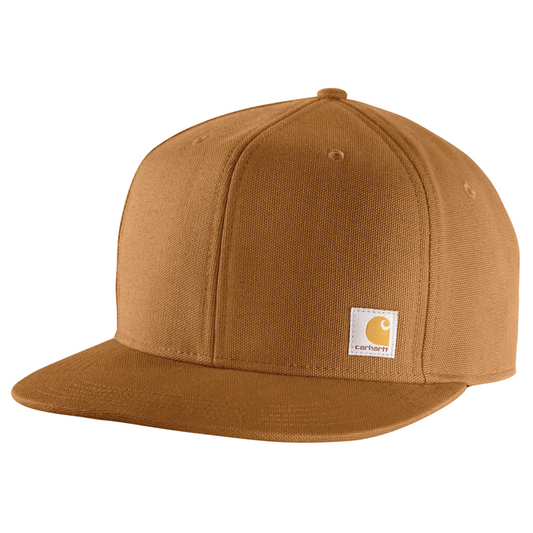 Carhartt Firm Duck Flat Brim Cap - BROWN