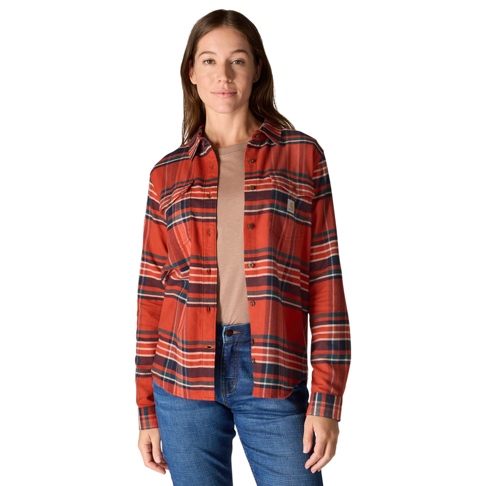 Carhartt Women’s TENCEL™ Fibre Series Relaxed Fit Long-Sleeve Flannel Shirt – 107135