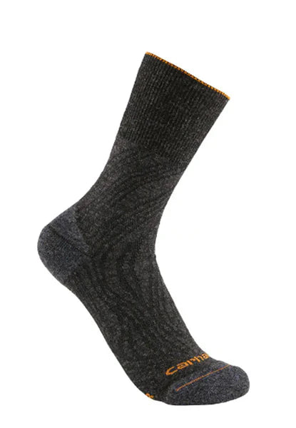 Carhartt Outdoor Twin Knit Midweight Crew Sock - SC9550 - Men's - Black
