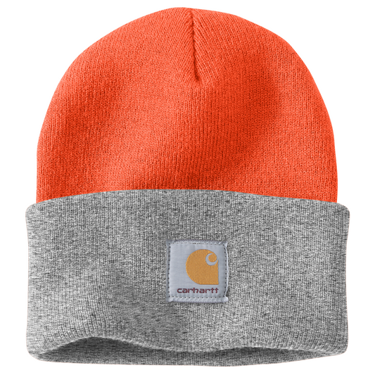 Carhartt Acrylic Watch Hat – A18 - Bright Orange / Heather Gray