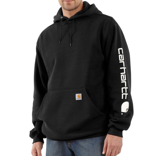 Carhartt MIDWEIGHT HOODED LOGO Sweatshirt - BLACK