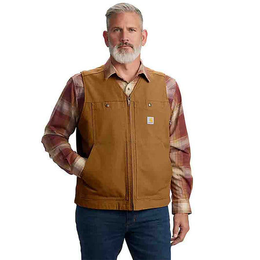 Carhartt MONTANA Relaxed Fit Duck Vest - BROWN