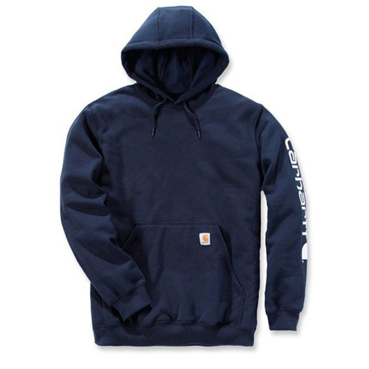 Carhartt MIDWEIGHT HOODED LOGO Sweatshirt - NAVY BLUE