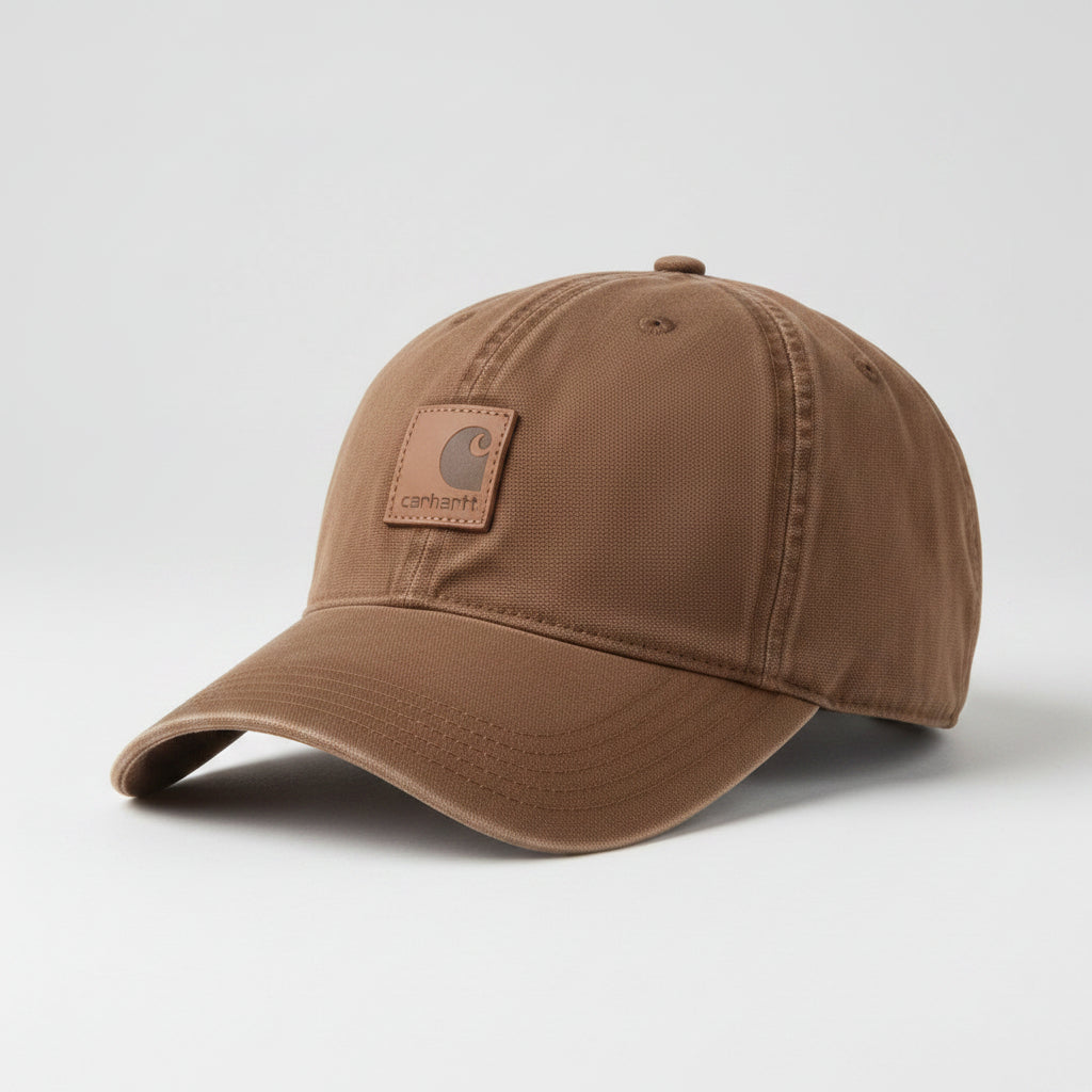 Brown cap with Carhartt logo on a white background