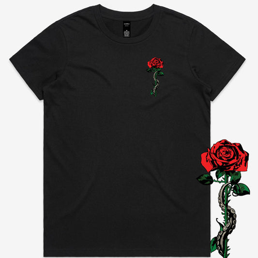 Women's custom tee - New Brighton Rose - BLACK