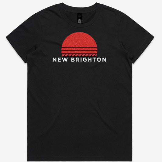 Women's custom tee - New Brighton Sun 1 - BLACK