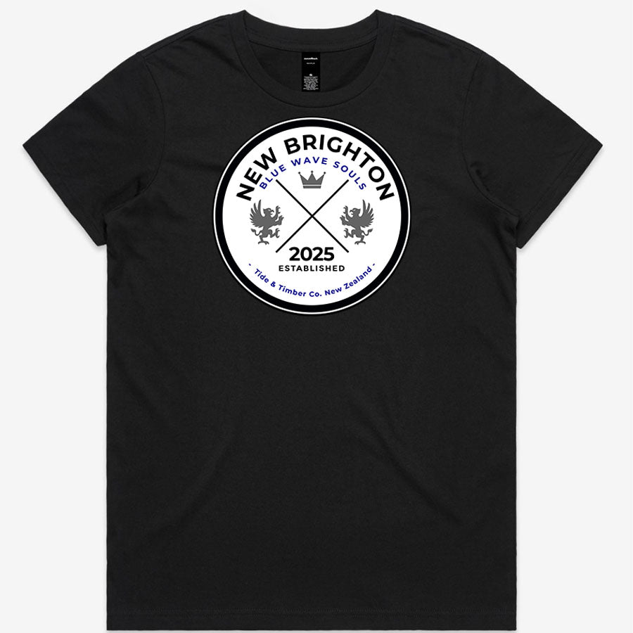Women's custom tee - New Brighton Coin - BLACK