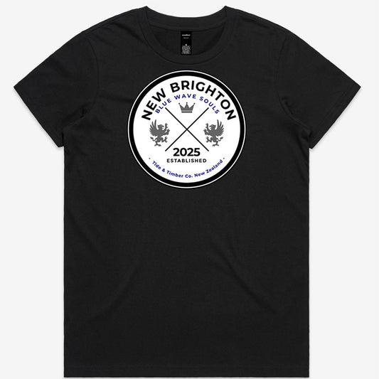 Women's custom tee - New Brighton Coin - BLACK