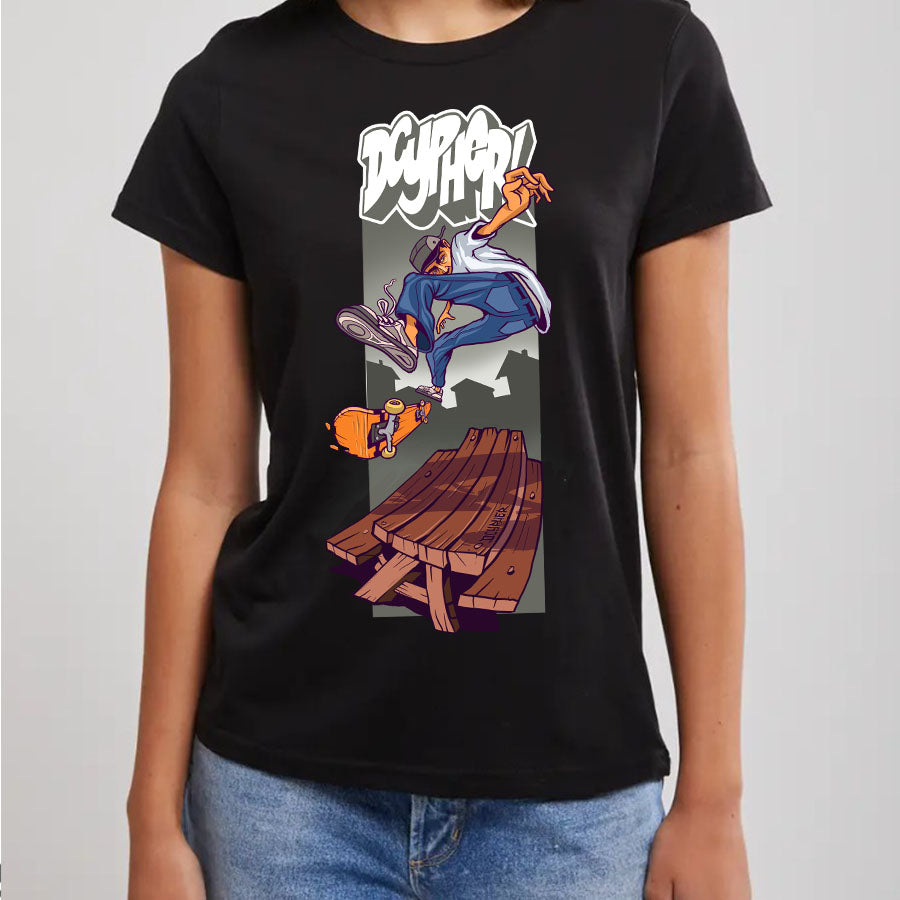 DCYPHER - Local's only - WOMEN'S BLACK TEE