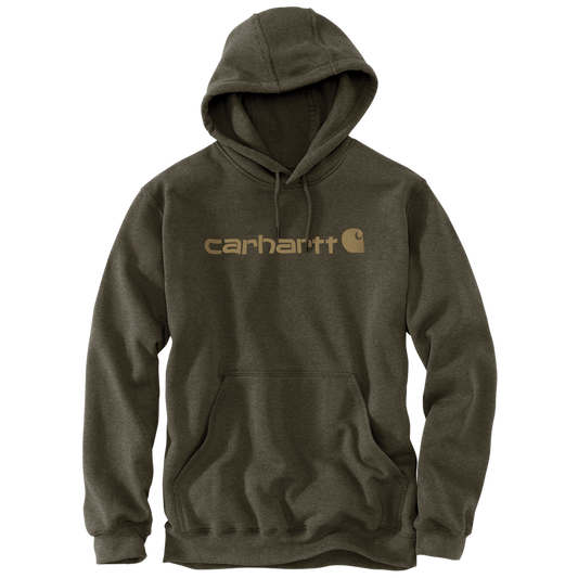 Carhartt Marquette Hooded Logo Sweatshirt - Burnished logs heather