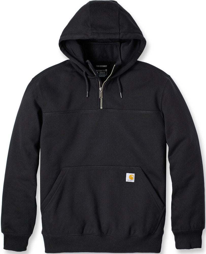 Carhartt PAXTON 1/4 zip hooded sweatshirt - BLACK