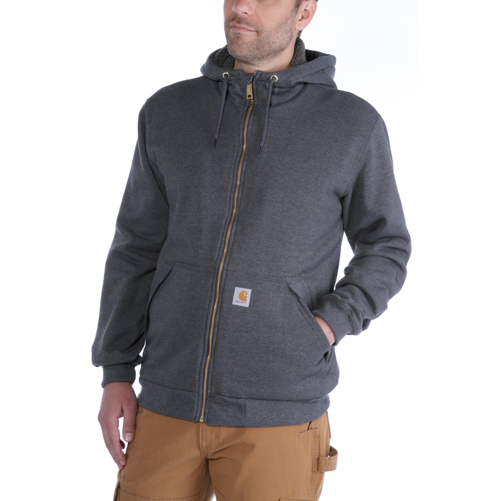 Carhartt Rain Defender™ Sherpa-Lined Zip Hoodie - GREY