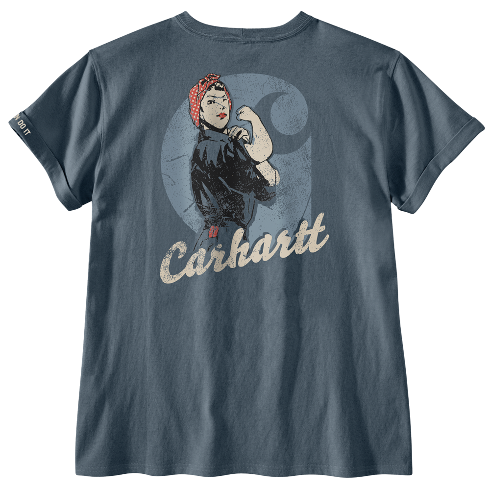 Carhartt Women’s Dearborn Loose Fit Rosie T-Shirt – 106903 - IRON BLUE