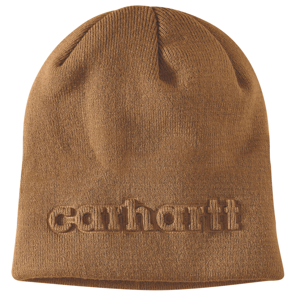 Carhartt Knit Embossed Beanie – Brown