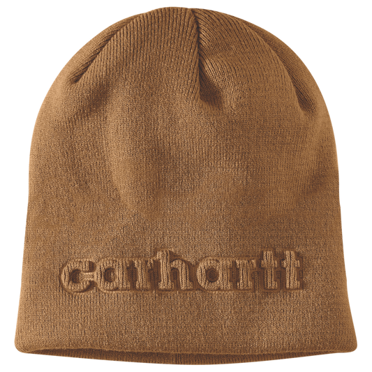 Carhartt Knit Embossed Beanie – Brown