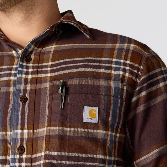 Carhartt Rugged Flex Plaid Shirt 107010 | Relaxed Fit Midweight Flannel