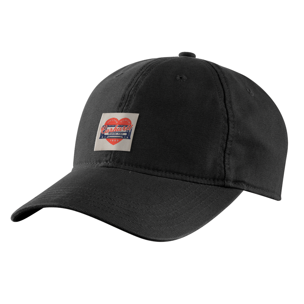 Carhartt Heart Patch Canvas Cap - Black