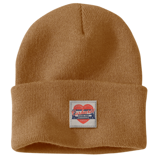Carhartt Heart Patch Beanie – Brown