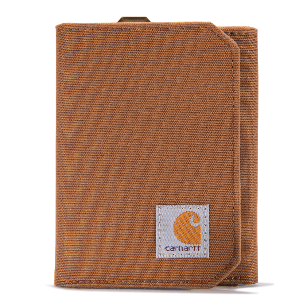 Carhartt Nylon Duck Trifold Wallet- brown
