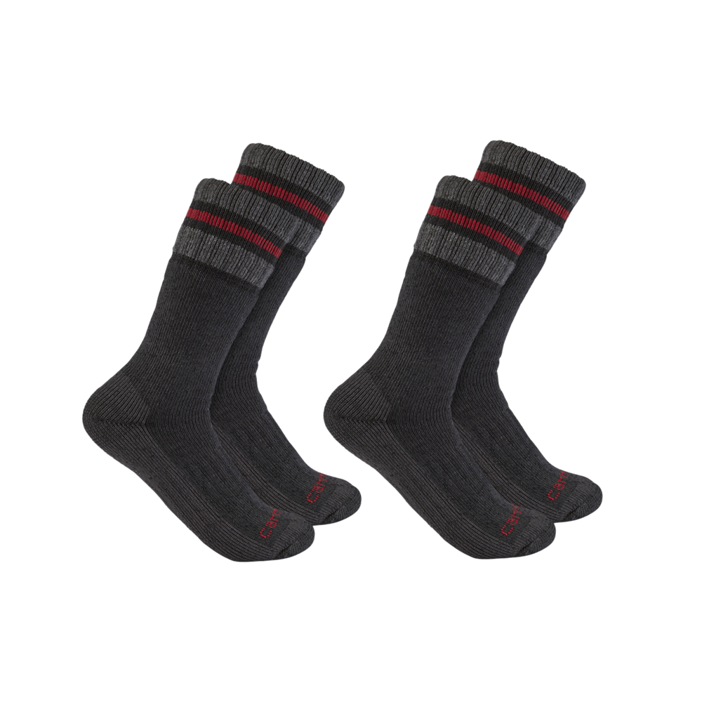 Carhartt Heavyweight Synthetic Wool Blend Boot Sock 2 Pack - Black  - SB7742 - Men's