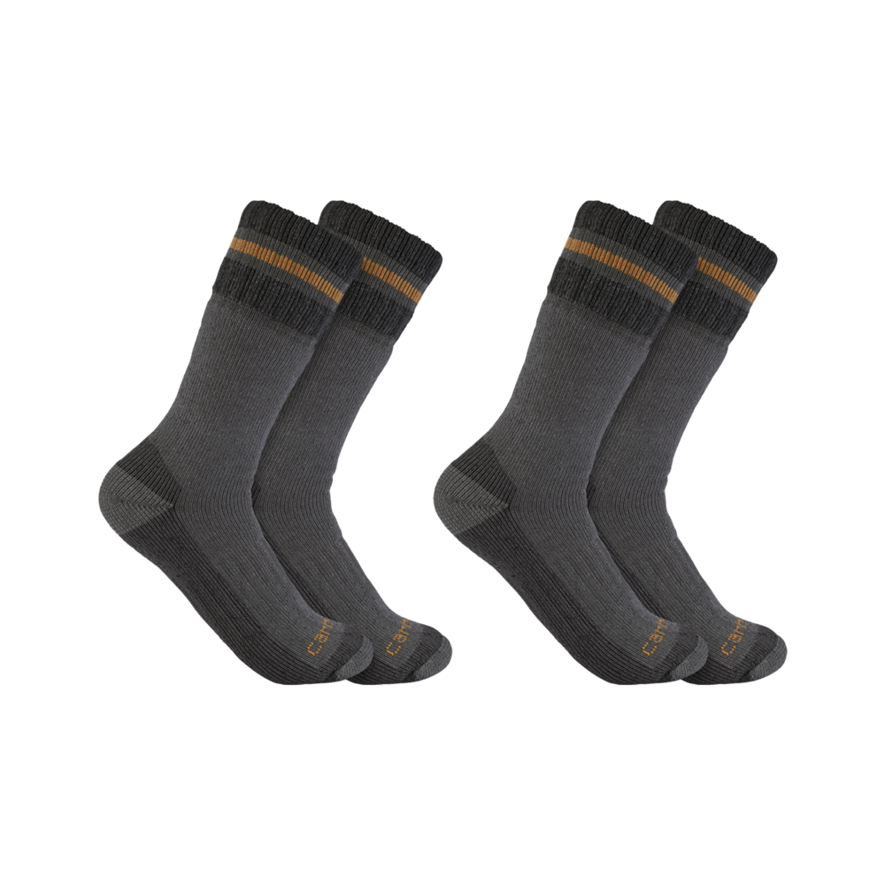 Carhartt Heavyweight Synthetic Wool Blend Boot Sock 2 Pack - Gray - SB7742 - Men's