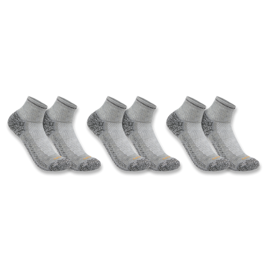 Carhartt FORCE Midweight Quarter Sock 3 Pack – SQ5283M -Gray - Men's