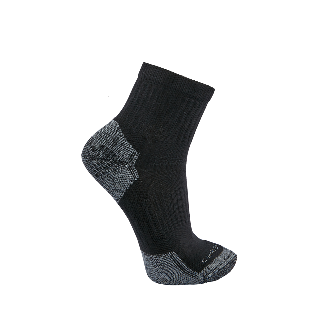 Carhartt FORCE Midweight Cotton Blend Quarter Sock 3 Pack Black - Men's – SQ6103M