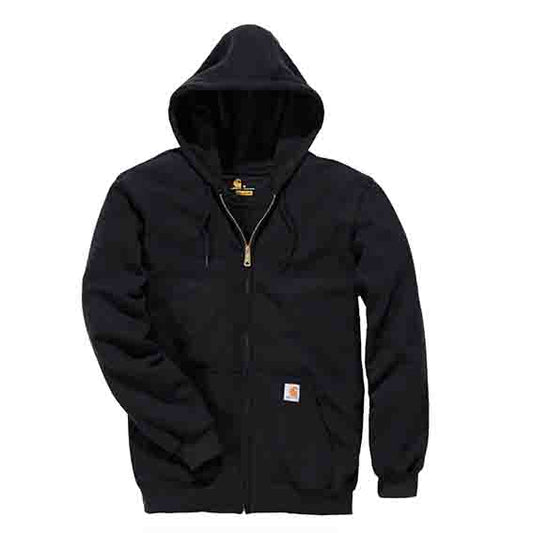 Carhartt MIDWEIGHT ZIP FRONT Hooded Sweatshirt - BLACK