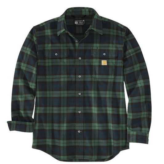 Carhartt Heavyweight Loose Fit Flannel Shirt - FROSTED BALSAM checkered