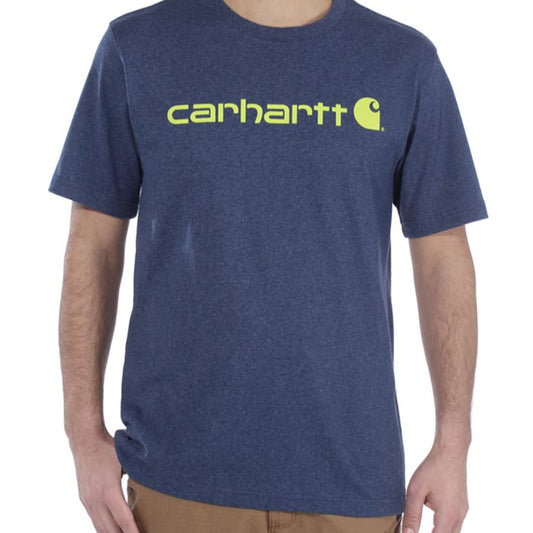 Carhartt Men’s Relaxed Fit Logo T-Shirt (Euro Style) - BLUE