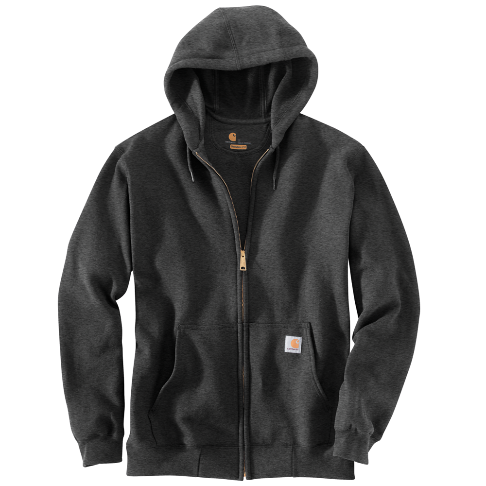 Carhartt MIDWEIGHT ZIP FRONT Hooded Sweatshirt - CARBON HEATHER