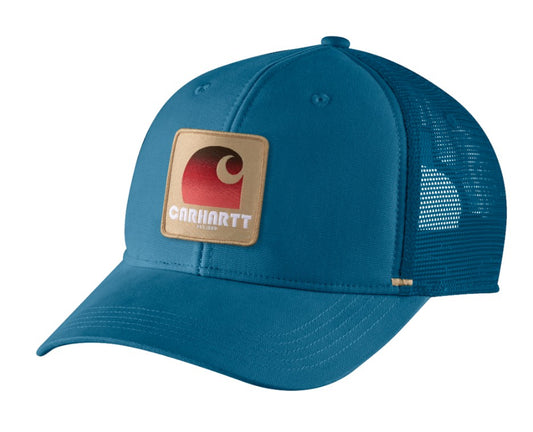 Carhartt Canvas Mesh-Back C Patch cap - DEEP LAGOON